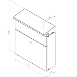 MEFA Briefkasten SERENADE 162 Tiefschwarz Semi Matt RAL 9005