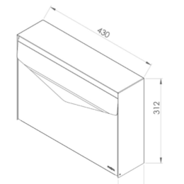 MEFA Briefkasten LETTER 112 Tiefschwarz Semi Matt RAL 9005