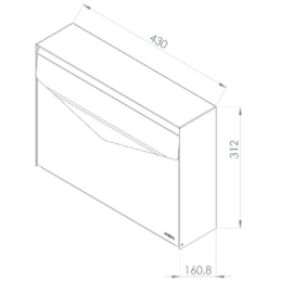 MEFA Briefkasten LETTER 113 mit Namensschild Oxidrot Semi...