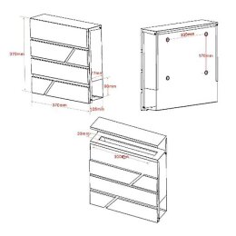 Briefkasten ANTHRAZIT RAL 7016 mit 2 Edelstahlblenden