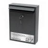 Design Briefkasten personalisiert mit Name RAL 7016 ANTHRAZIT GRAU