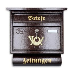 Antiker Briefkasten Postkasten mit Zeitungsrolle...